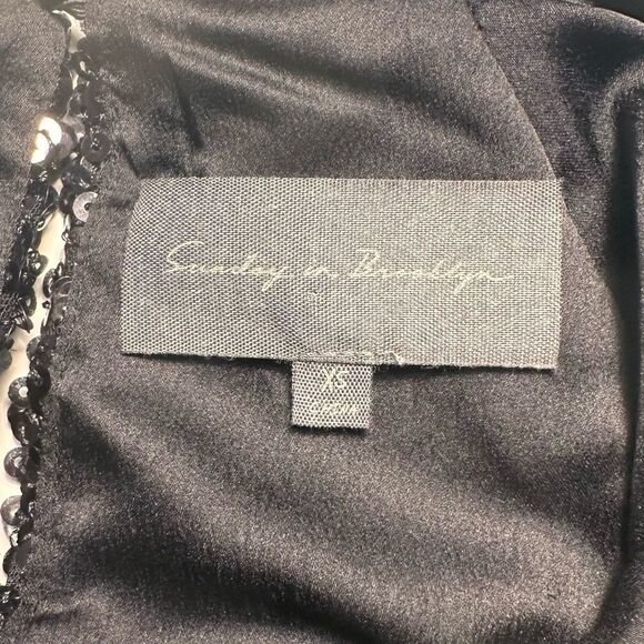 Anthropologie x Sunday In Brooklyn Balloon Sleeve Sequin Mini Dress - Picture 8 of 10